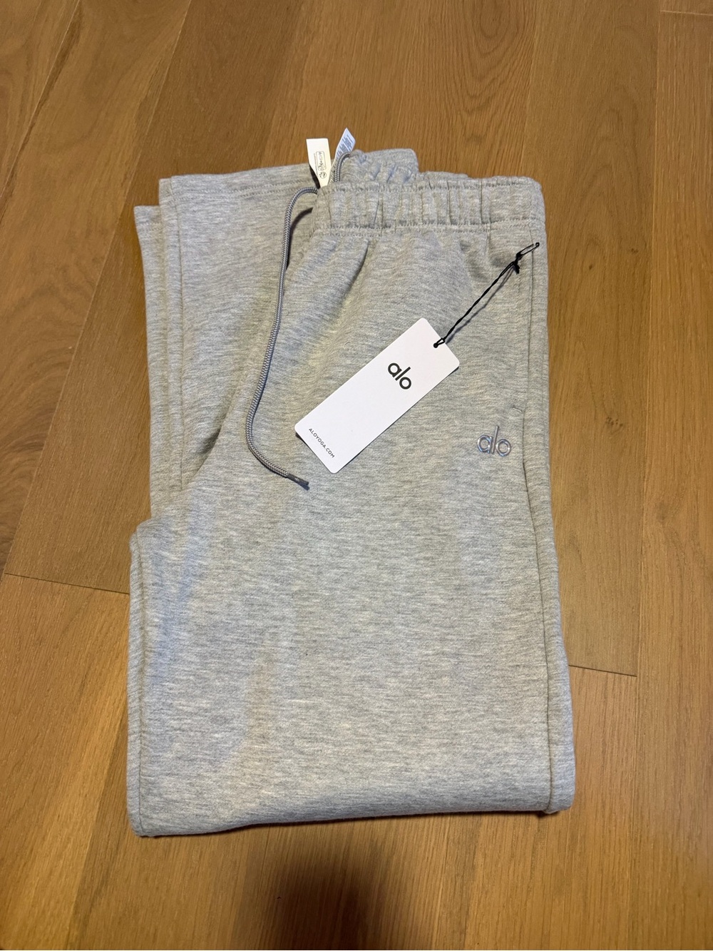 ALO Yoga Light Grey Ribbed Waist Joggers